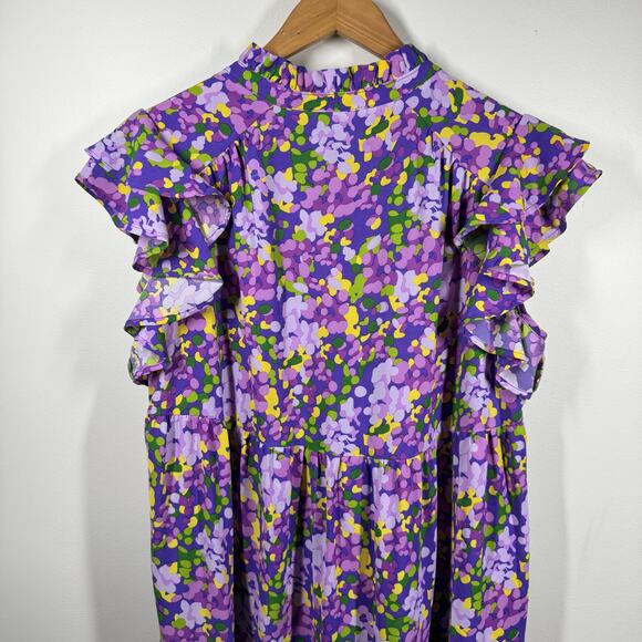 Umgee Purple Ruffled Tiered Sundress - Picture 4 of 9